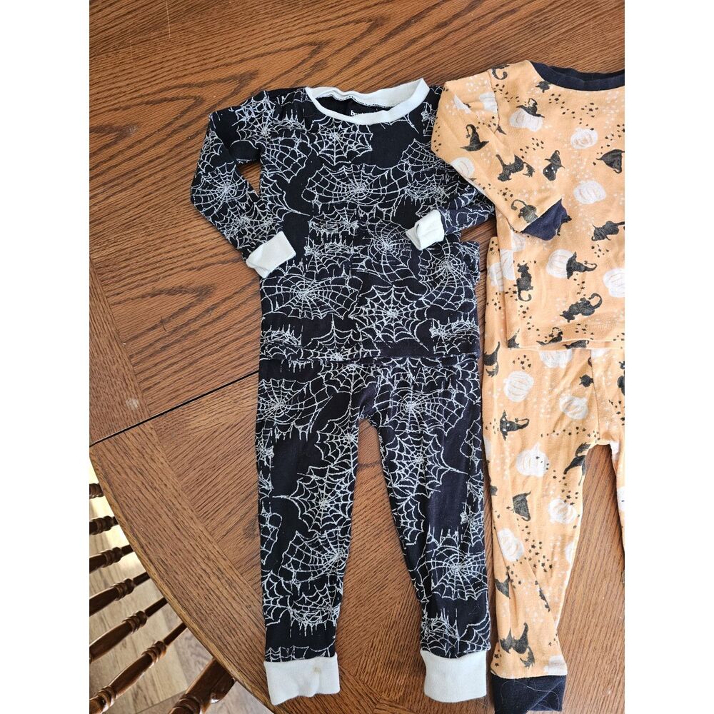 Burt’s Bees Kids Pajama Set Halloween 2 Piece 100% Cotton Sleepwear Bundle 18m - Picture 2 of 6